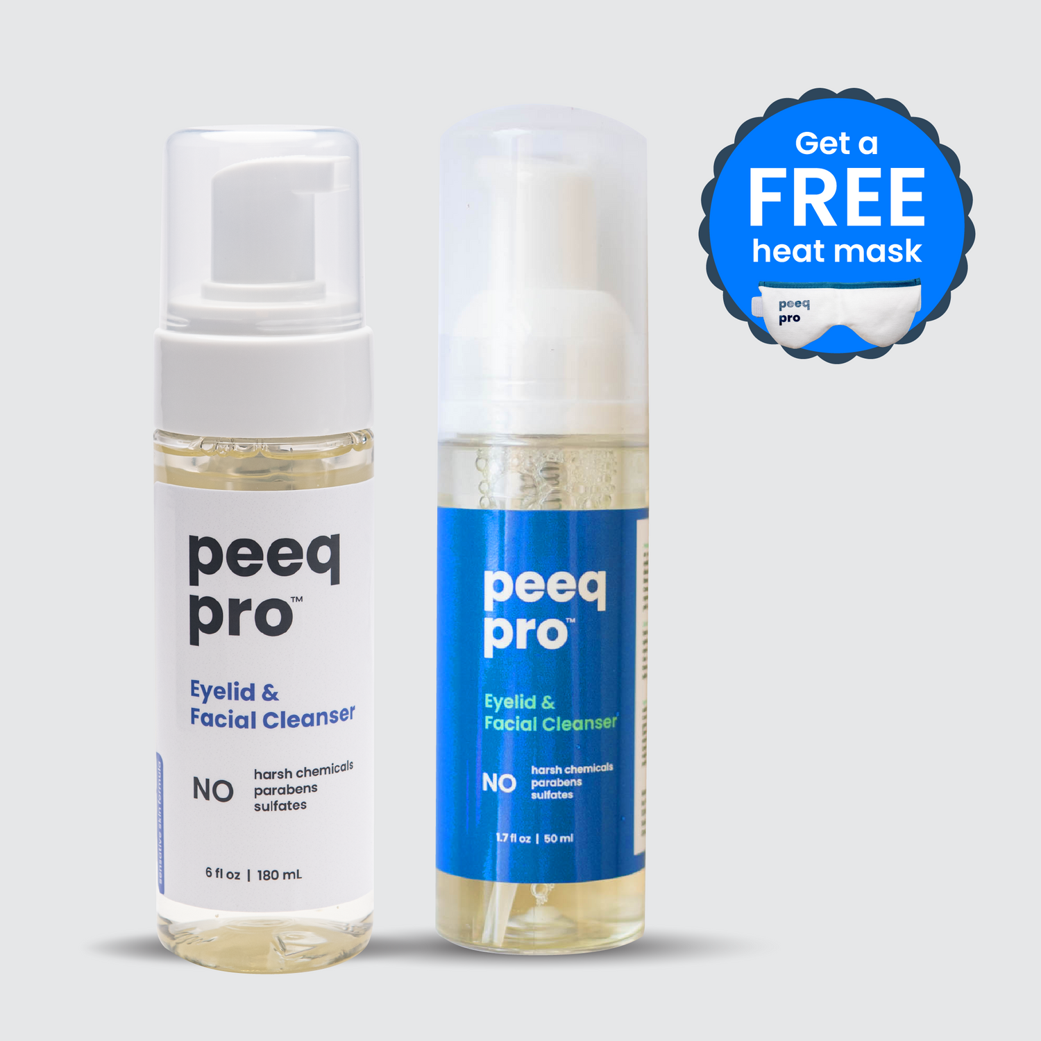 Foaming eyelid cleanser for cleaner eyes and help with dry eye symptoms. Get a free eye mask with any purchase - a great start to better eyelid hygiene.