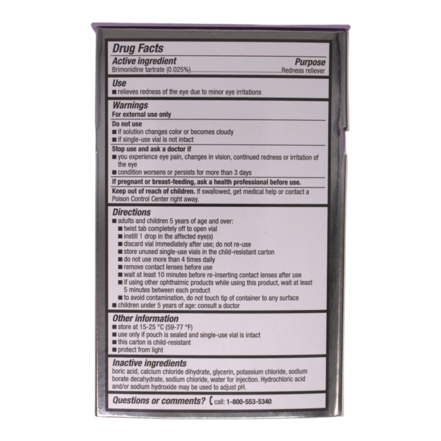 Lumify PF Facts Label on white background