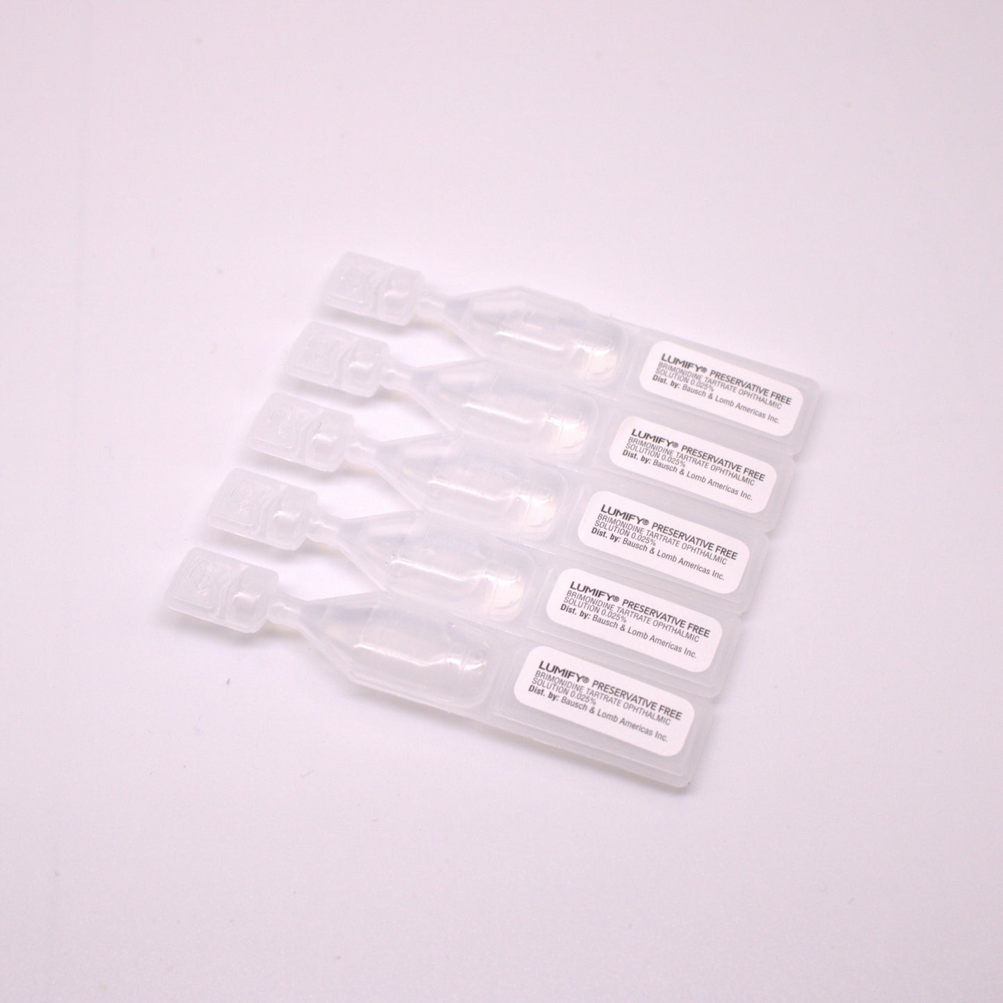 Lumify PF vials on white background