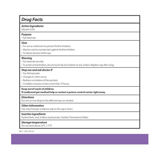 Optase Dry Eye Intense Drops 0.33 fl oz Drug Facts