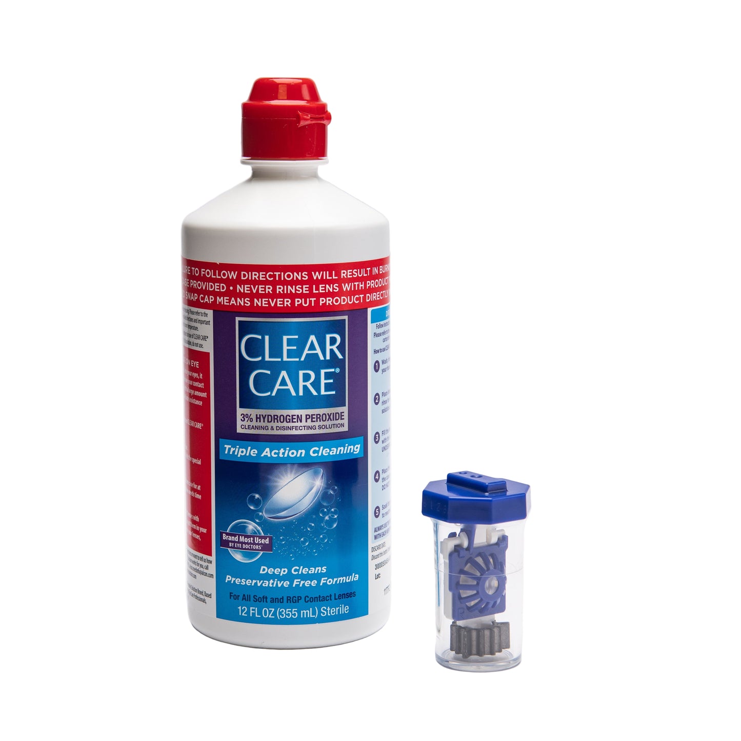 Clear Care 3% Hydrogen Peroxide Triple Action Cleaning Solution & Lens Case