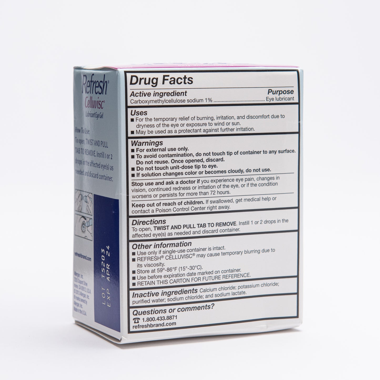 Refresh Celluvisc Lubricant Eye Gel (30 vials)