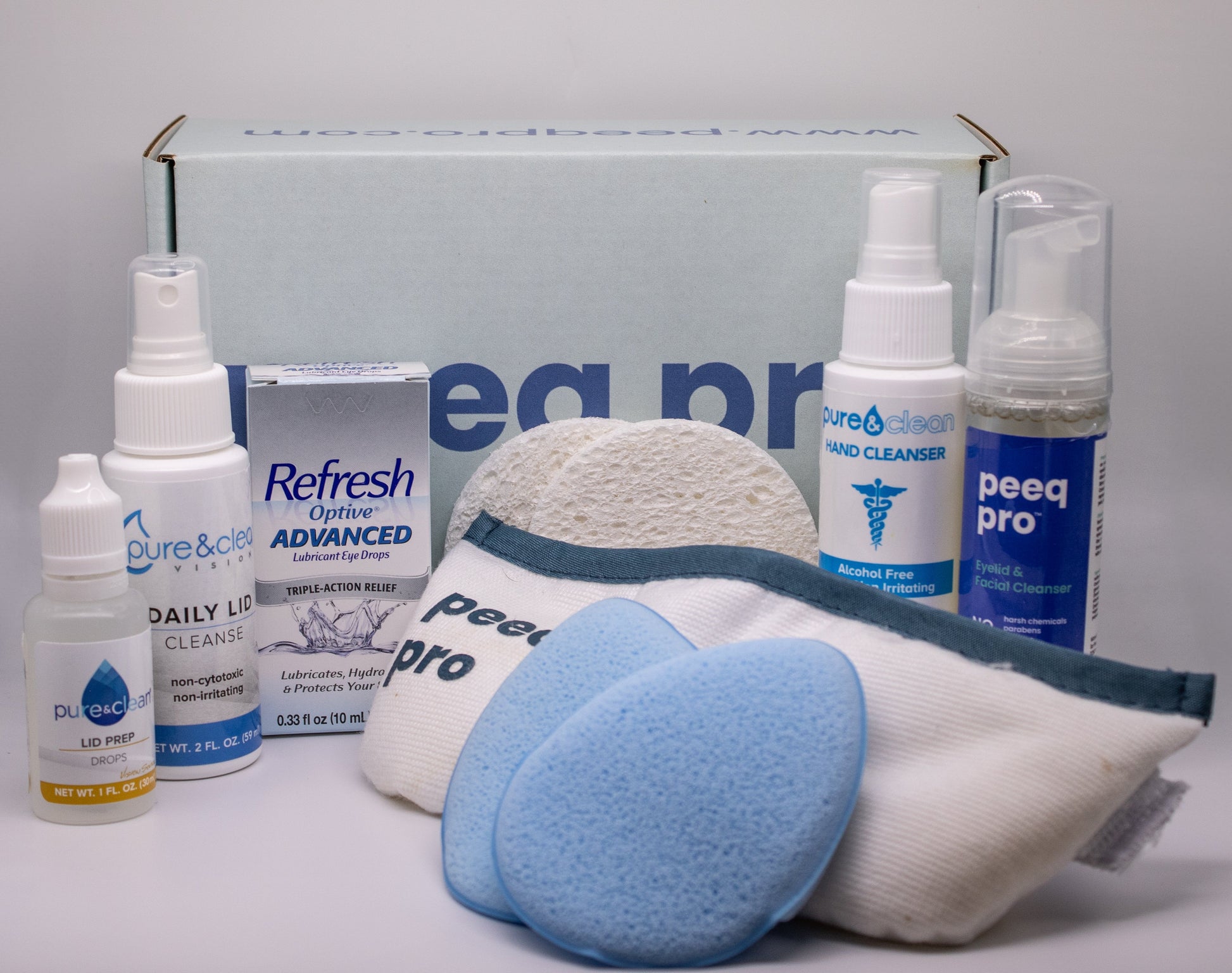 Peeq Pure&Clean Plus box (with spray), box with products