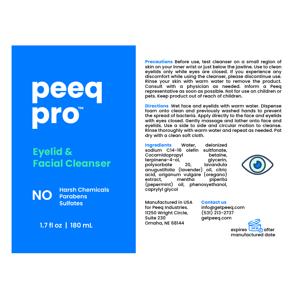 Peeq Pro Foaming Eyelid & Facial Cleanser