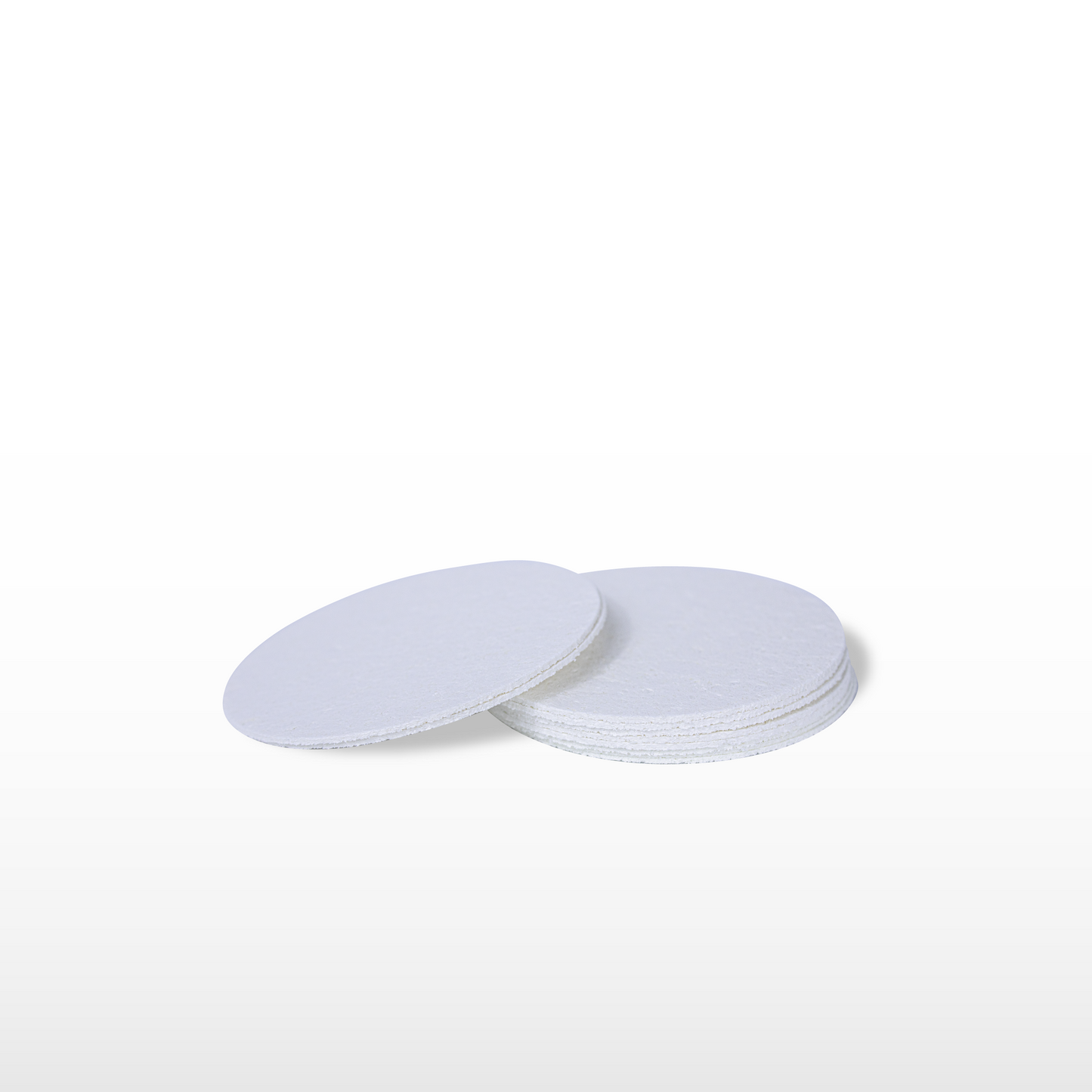White circular 3" compressed sponges help to absorb extra dirt, debris, and makeup. Pack includes 10 sponges. 
