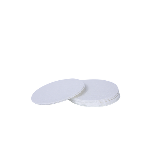 White circular 3" compressed sponges help to absorb extra dirt, debris, and makeup. Pack includes 10 sponges. 