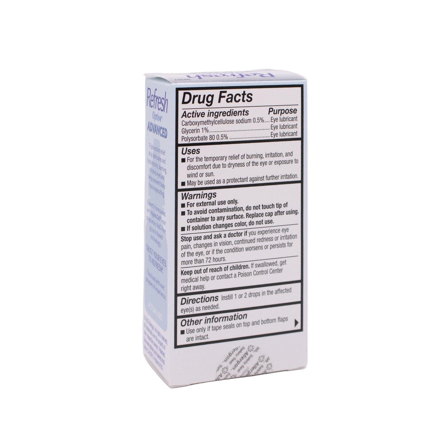 Medication box with 'Drug Facts' label on a white background