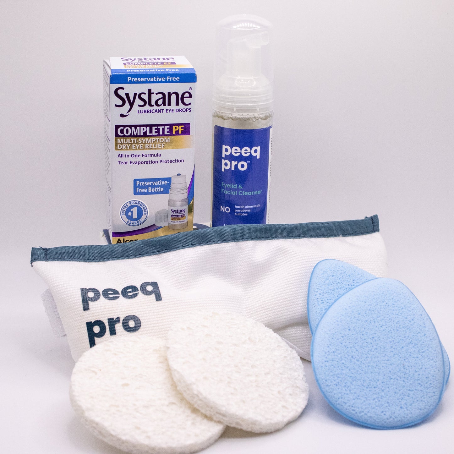 VEO Custom Dry Eye box all products on a white background