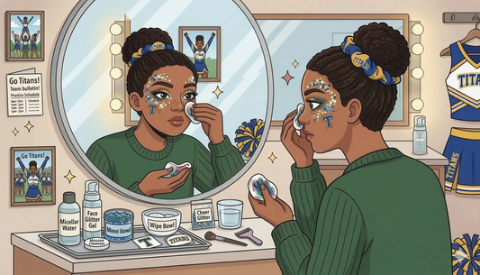 Cheer Makeup and Eye Health: Glitter, Glue, and Irritation