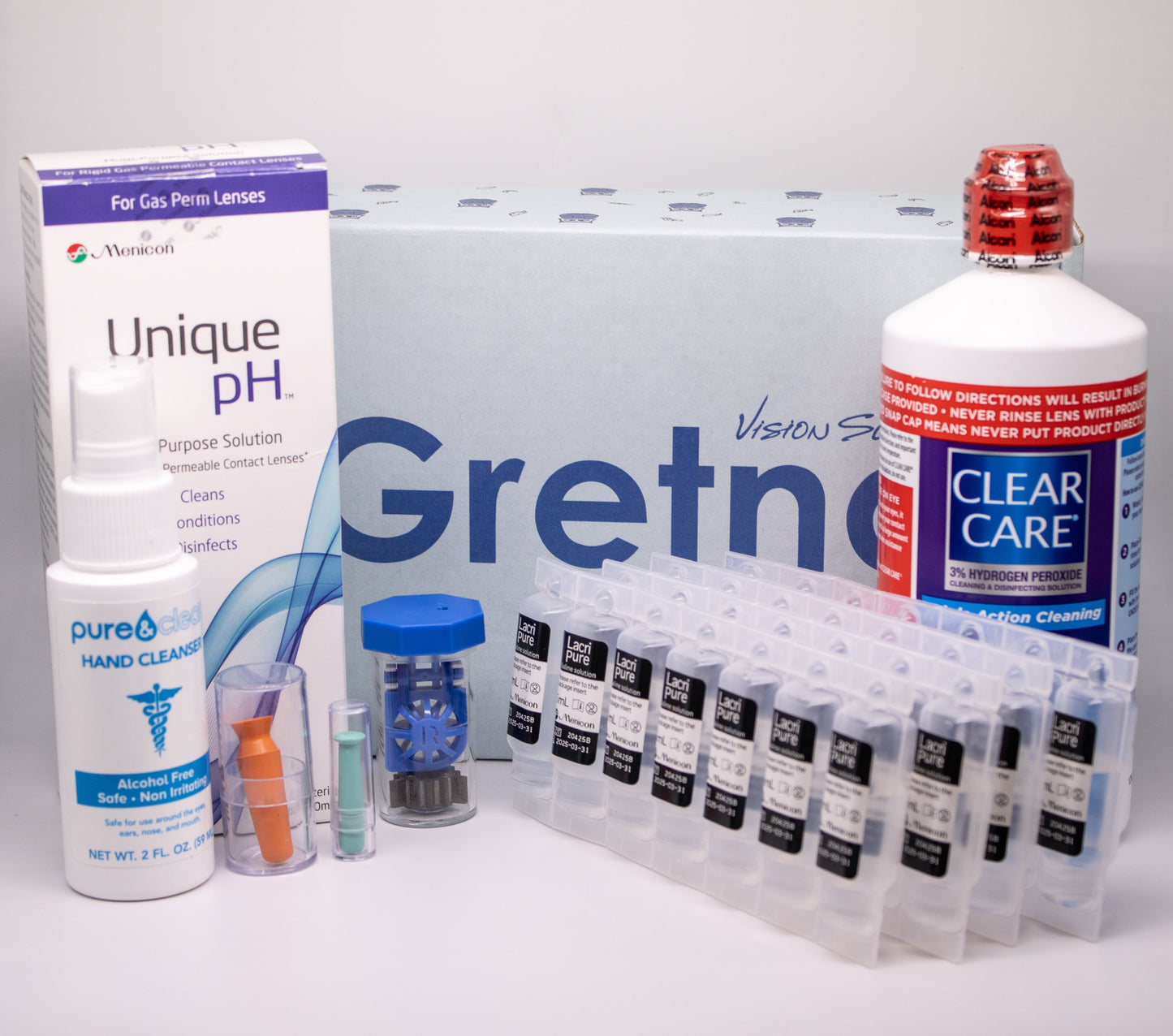 Gretna Eye Custom Scleral Refresh box with products