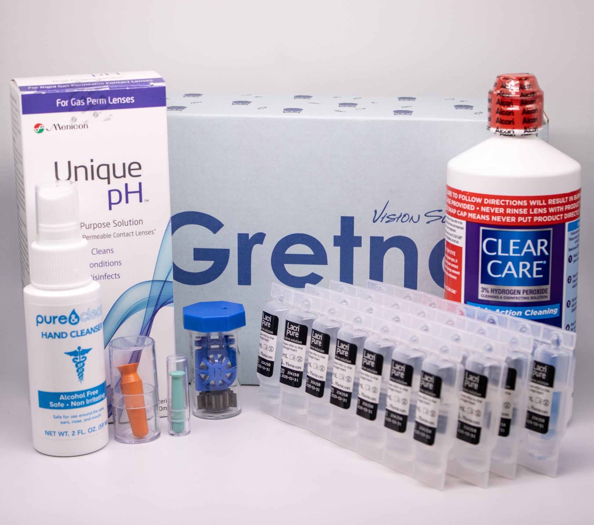 Gretna Eye Custom Scleral Refresh box with products
