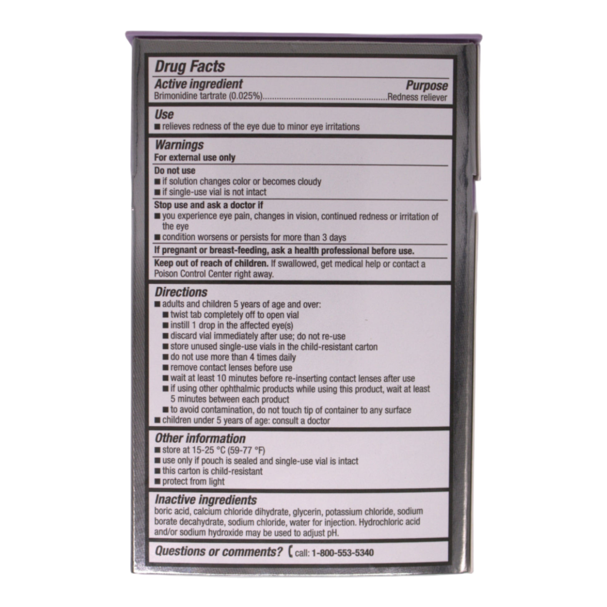 Lumify PF Facts Label on white background
