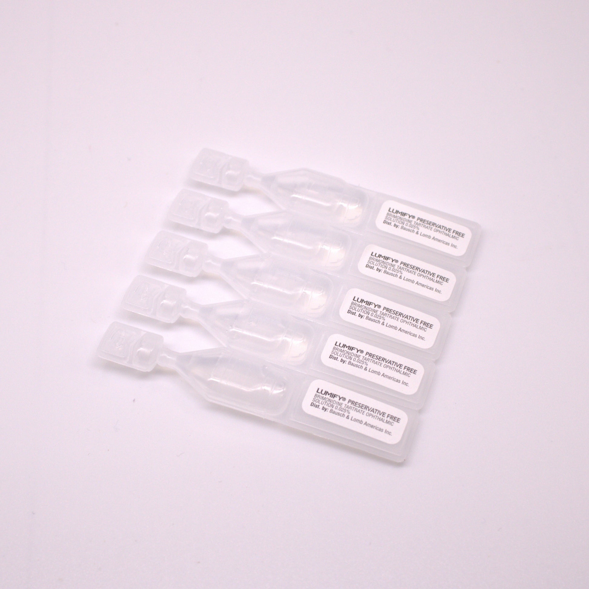 Lumify PF vials on white background