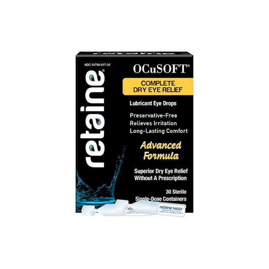 Ocusoft Retaine Lubricant Dry Eye Drops, 30 Vials