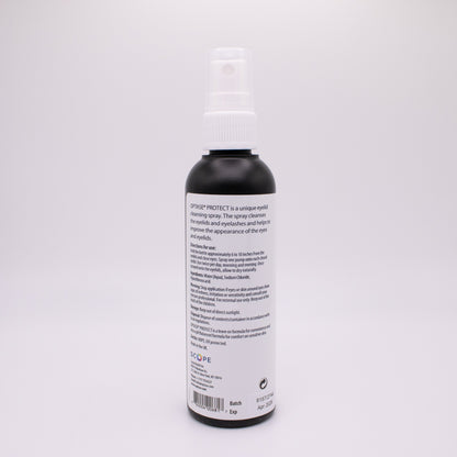 Optase Protect Spray bottle with a label on a white background