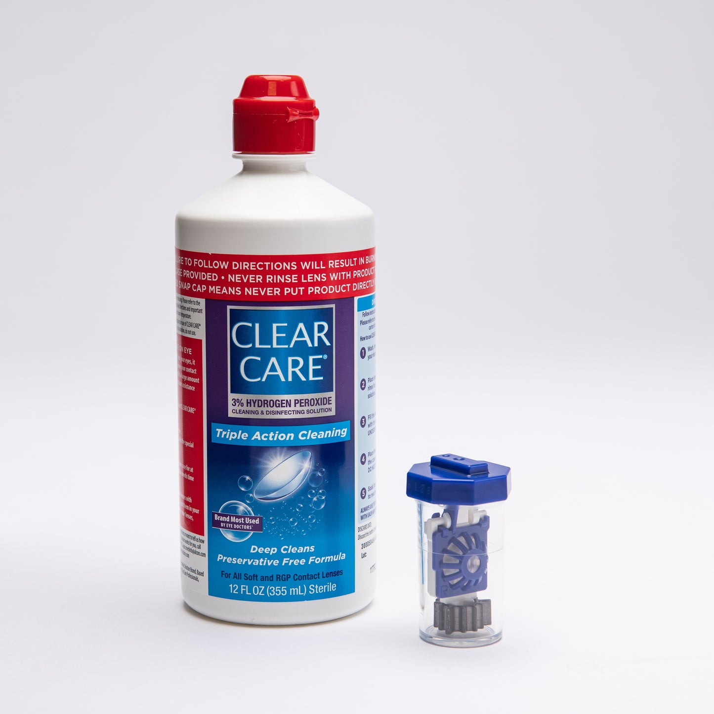 Clear Care 3% Hydrogen Peroxide Triple Action Cleaning Solution & Lens Case