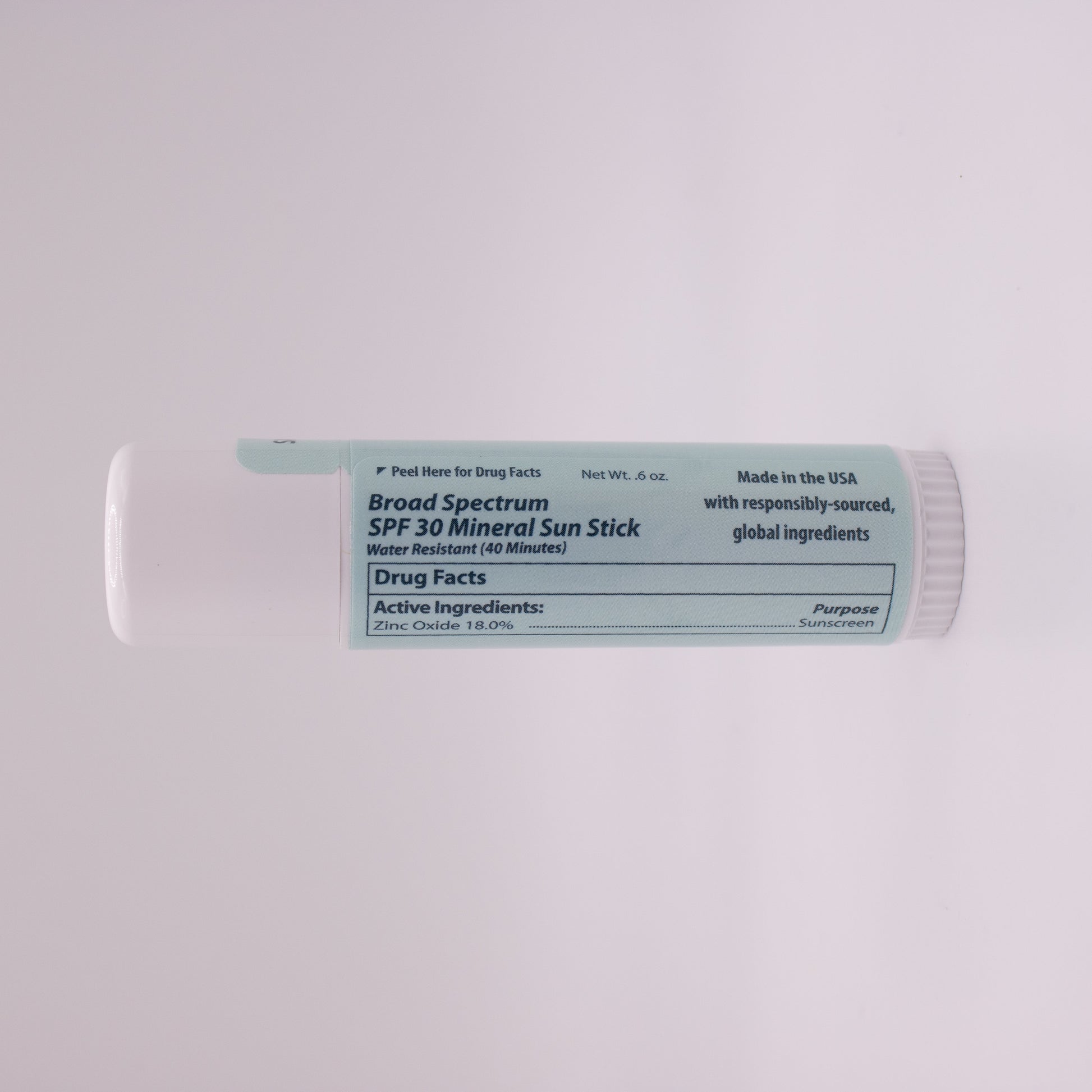 Peeq Sun Cream label on a white background