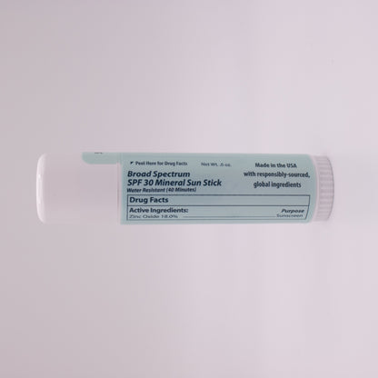 Peeq Sun Cream label on a white background