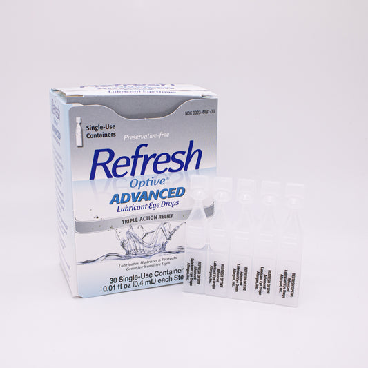 Refresh Optive Advanced PF Lubricant Eye Drops (30 vials)
