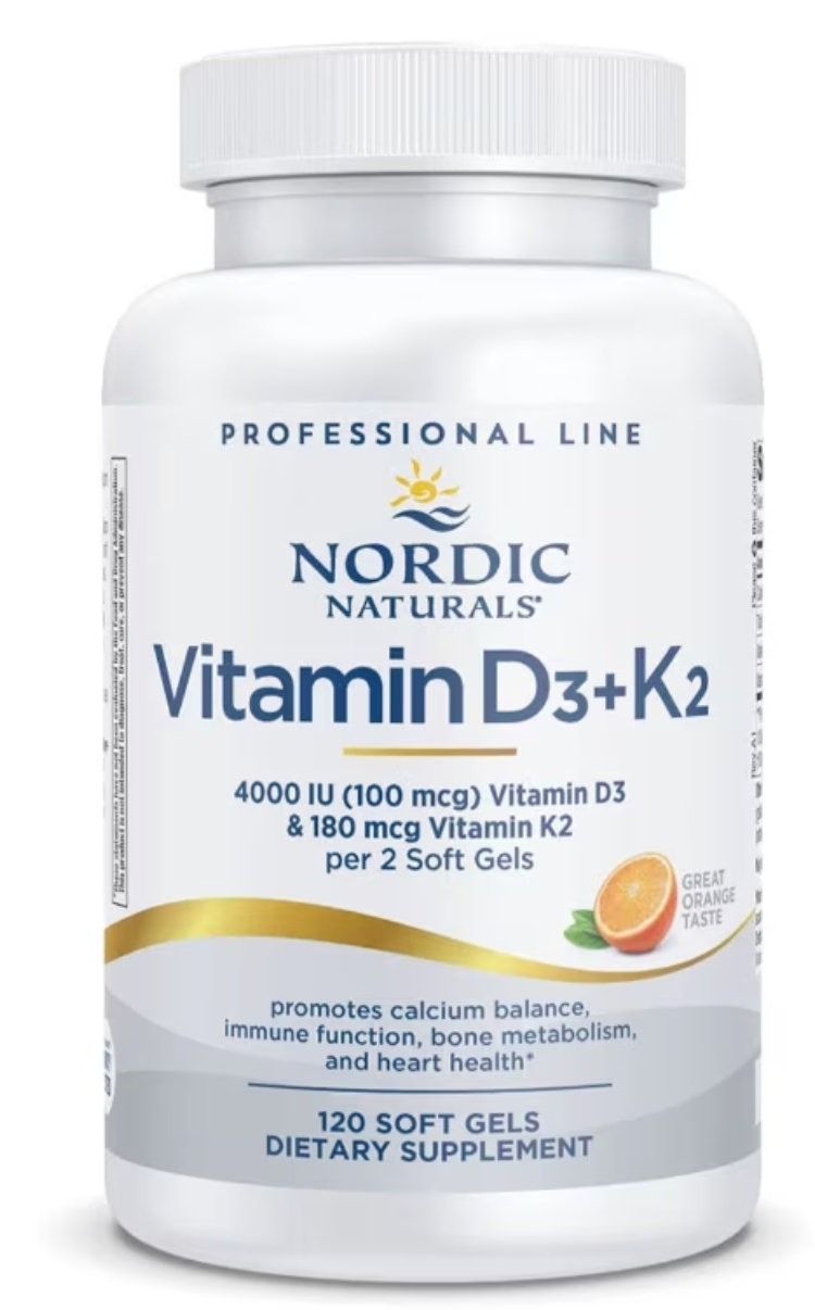Nordic Naturals Pro Vitamin D3 + K2 Softgels 120t