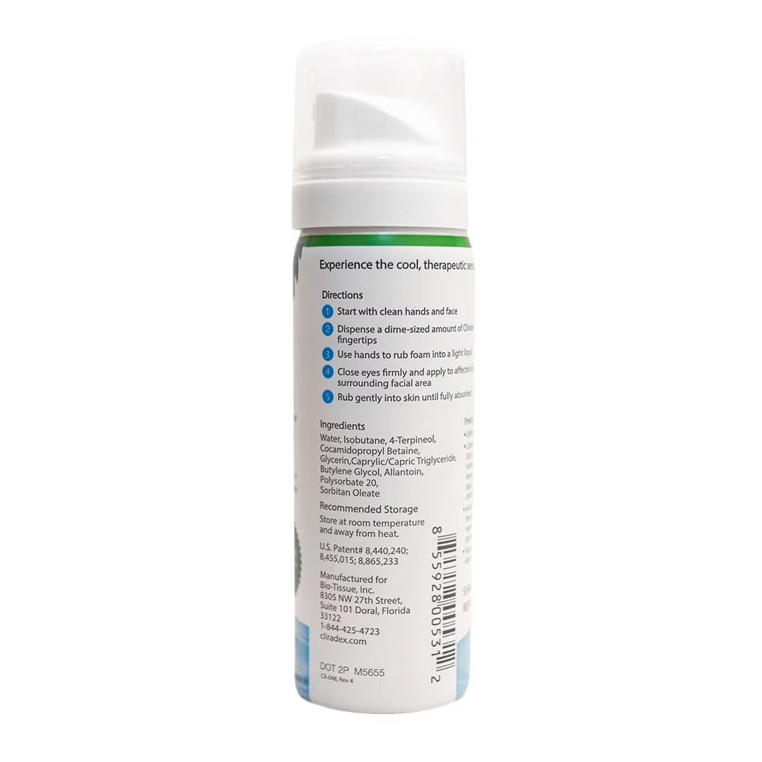 Cliradex Light Foam — Tea Tree Oil Foaming Eyelash & Eyelid Cleanser (1.5oz)