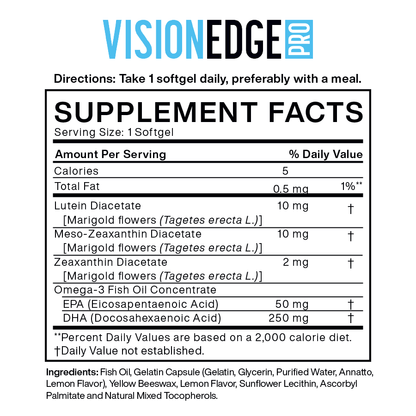 MacuHealth Vision Edge PRO Vitamins – 90 softgels