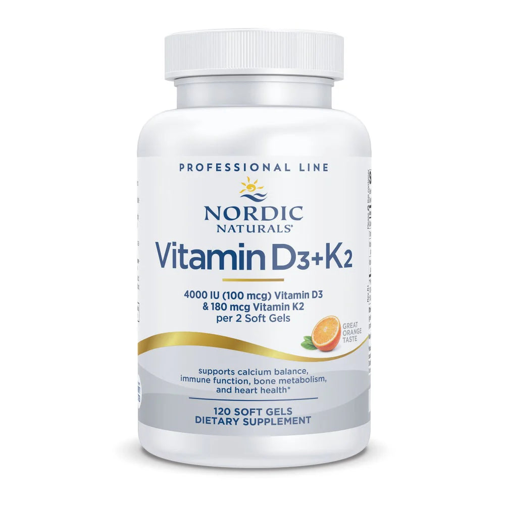 Nordic Naturals Pro Vitamin D3 + K2 Softgels 120t