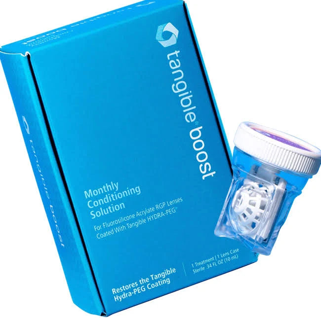 Tangible Boost monthly conditioning solution packaging with a small container on a white background
